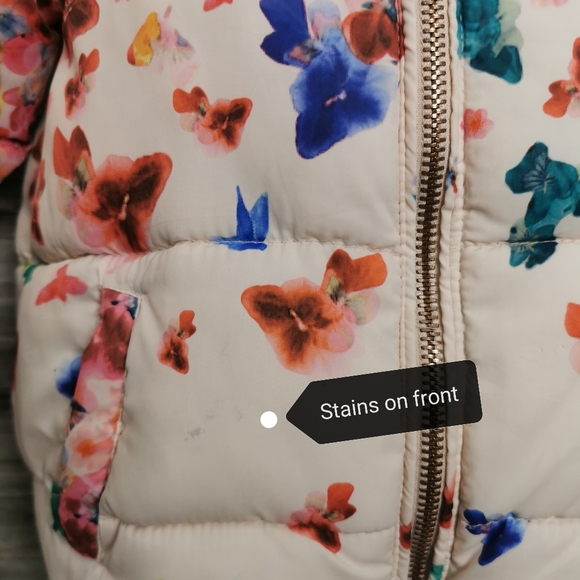 18-24 MON ZARA BabyGirl Collection, Floral Hooded Puffer Jacket VGUC - Picture 2 of 6